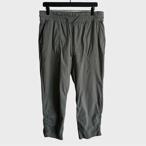 Lululemon Beyond The Studio Crop Pants Bottoms Grey Sage Green W8BJBS 12